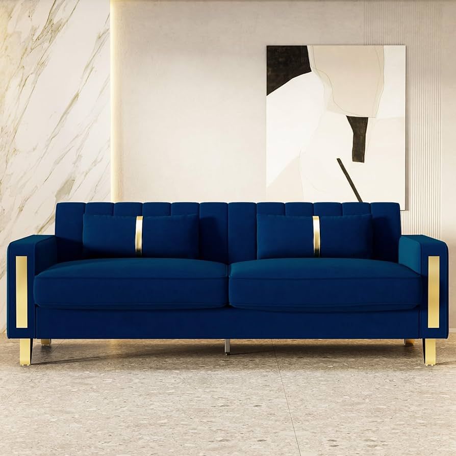 Malibu Velvet 3-Seater Sofa image 1