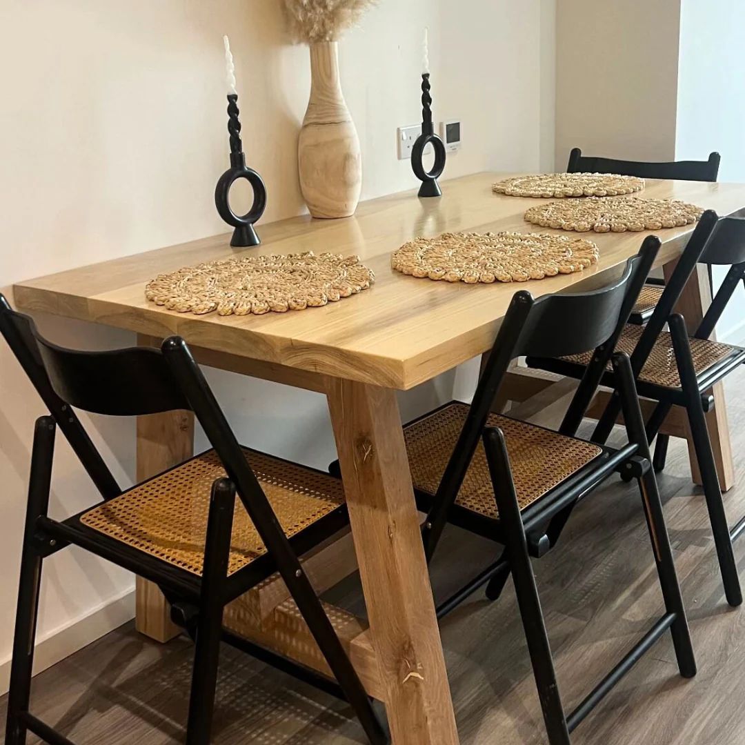Shoreline Solid Oak Trestle Dining Table image 2