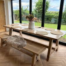 Shoreline Solid Oak Trestle Dining Table